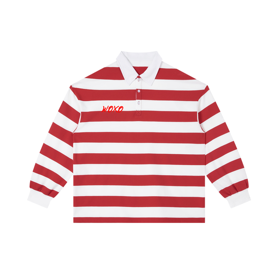 WOXO World JAIL Stripe Polo Shirt